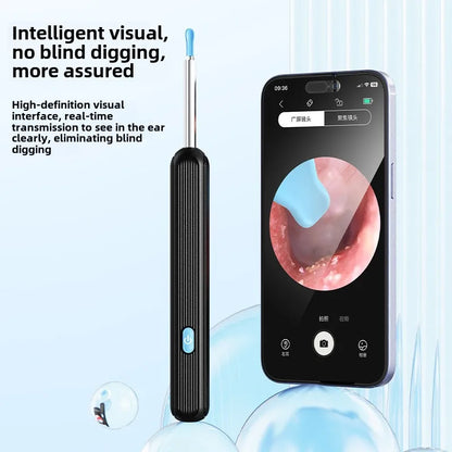 Smart Visual Ear Cleaner Set with Camera 1080P Ear Sticks Ear Wax Removal Tool WIFI Connection HD LED Lights Earpick Endoscope at Essentia +